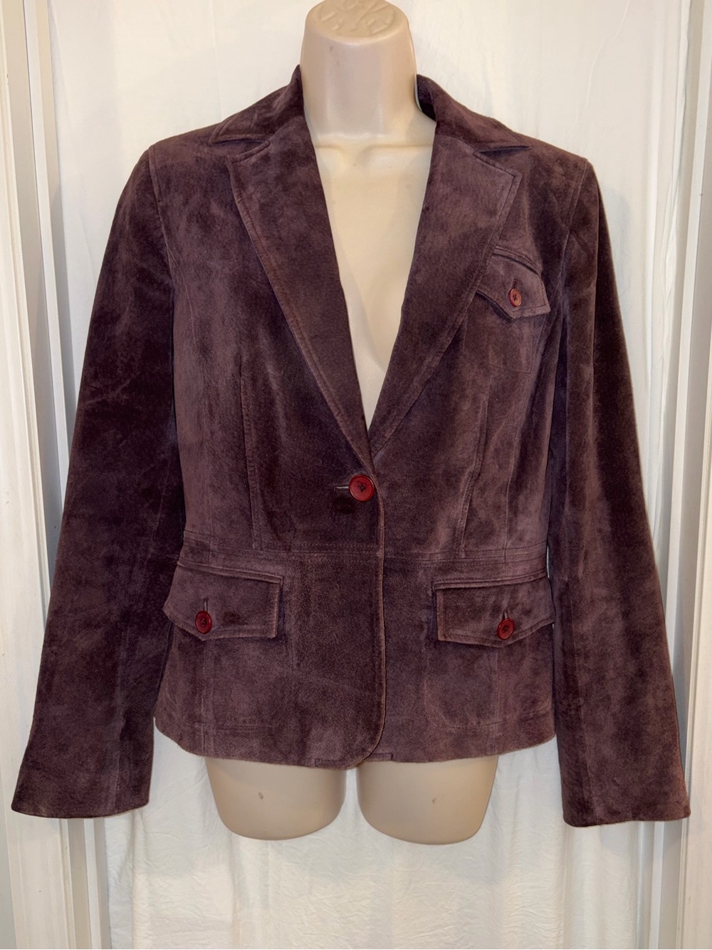 Ann Taylor LOFT Women's Suede Blazer Jacket 100% leather lining
